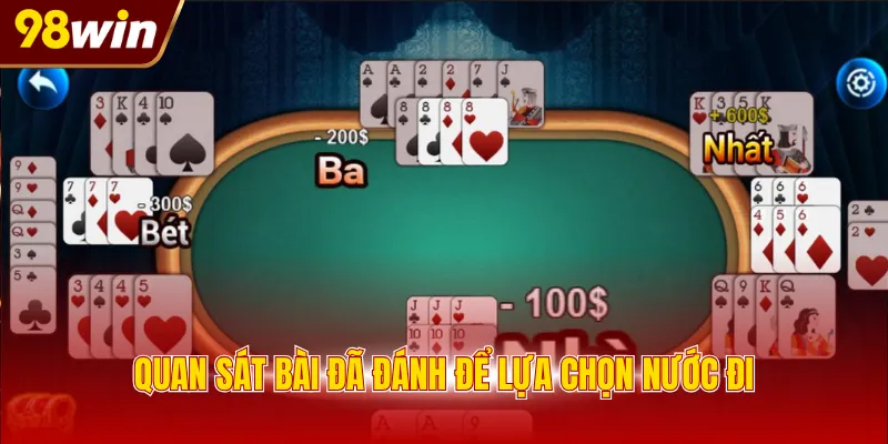 quan sat bai da danh de lua chon nuoc di Quan sát bài đã đánh để lựa chọn nước đi